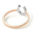 Two Tones Horseshoe Black Diamond Ring - Malia No. 21 image 6