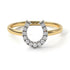 Two Tones Horseshoe Diamond Ring - Malia No. 17 image 2