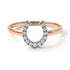 Two Tones Horseshoe Diamond Ring - Malia No. 18 image 1