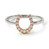 Two Tones Horseshoe Diamond Ring - Malia No. 18