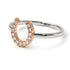 Two Tones Horseshoe Diamond Ring - Malia No. 18 image 5