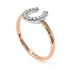 Two Tones Horseshoe Diamond Ring - Malia No. 18 image 8