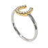 Two Tones Horseshoe Diamond Ring - Malia No. 17
