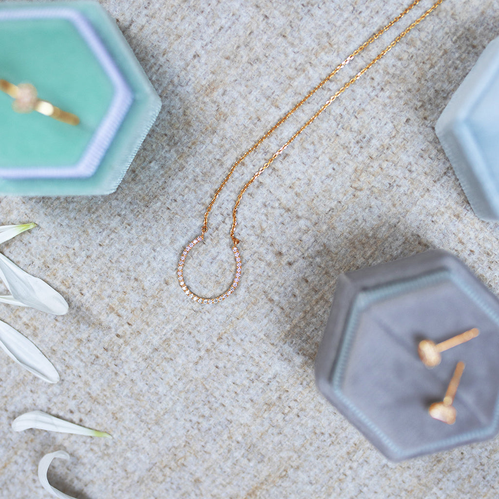 Horseshoe Diamond Necklace - Amira No. 2