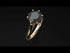3ct Black Diamond Engagement Ring - June No. 37