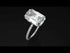 Hidden Halo Emerald Cut Diamond Engagement Ring - Vanessa No. 3