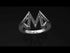 Black Diamond Initial M Ring