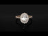 Oval Diamond Halo Hidden Diamonds Ring - Amy No. 2