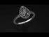 Pear Shaped Halo Diamond Ring - Janet No. 6