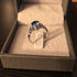 Art deco Leaves Structure Black Diamond Ring- Reagan no. 12