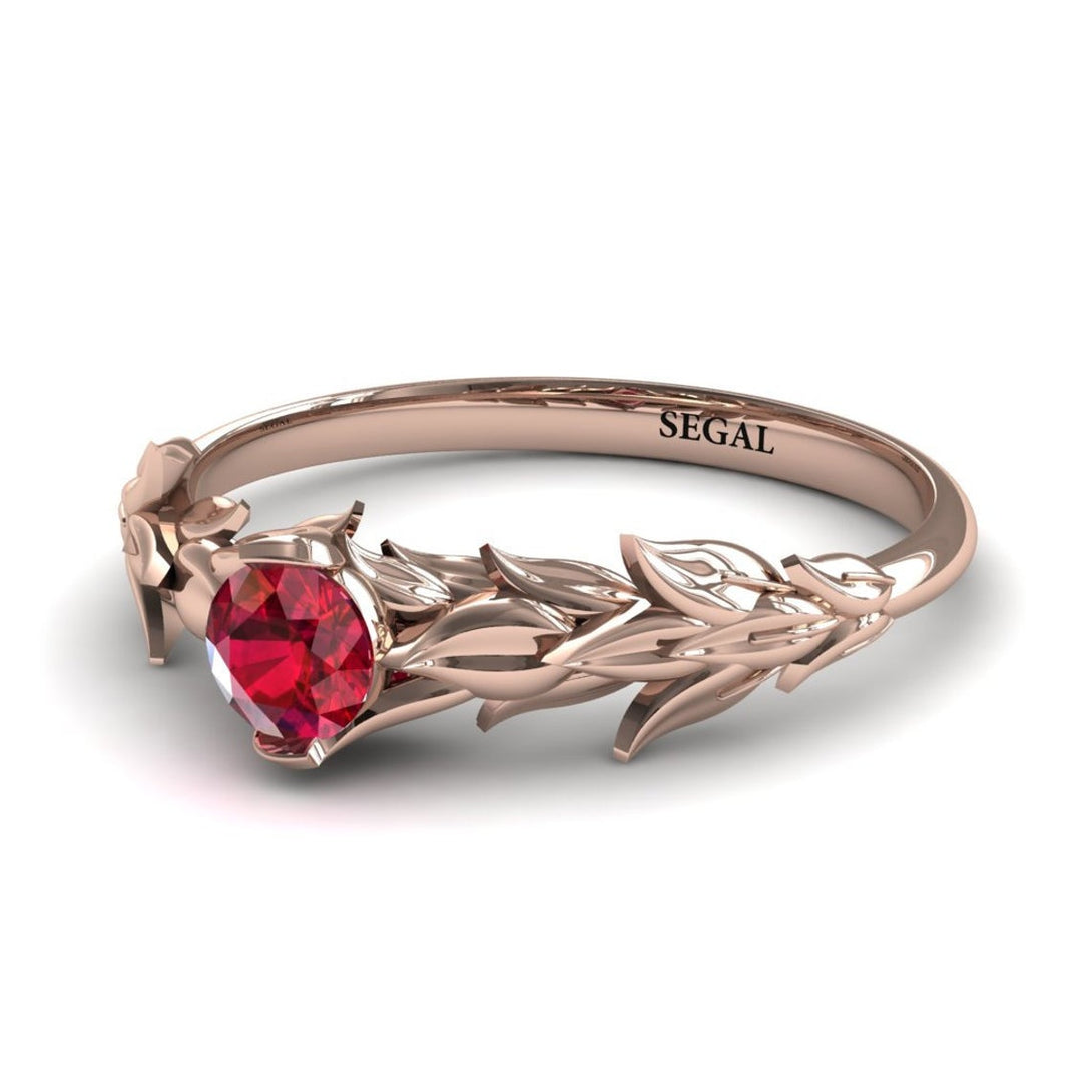 0.25ct Leaf Engagement Ring
