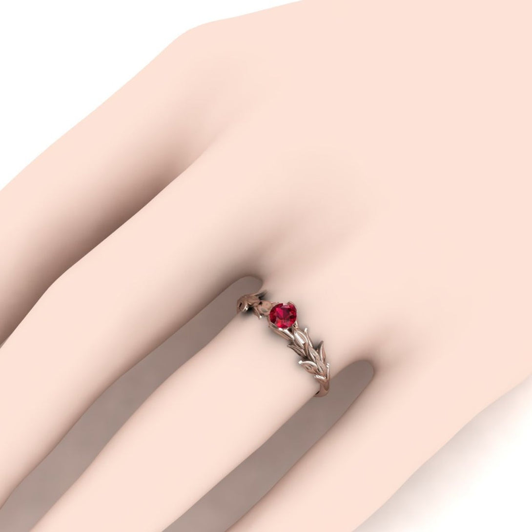 0.25ct Leaf Engagement Ring