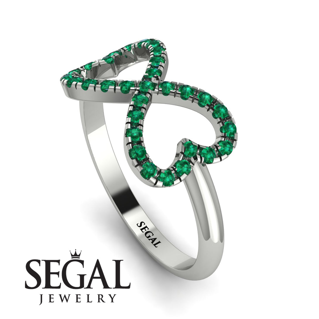 Infinity Heart Emerald Ring - Blakely No. 6