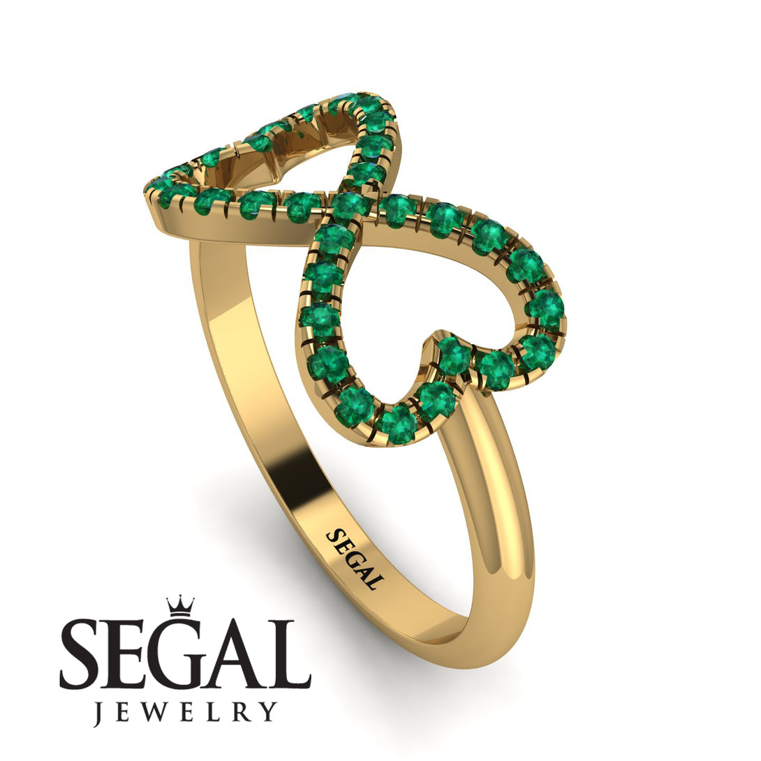 Infinity Heart Emerald Ring - Blakely No. 4
