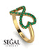 Infinity Heart Emerald Ring - Blakely No. 4