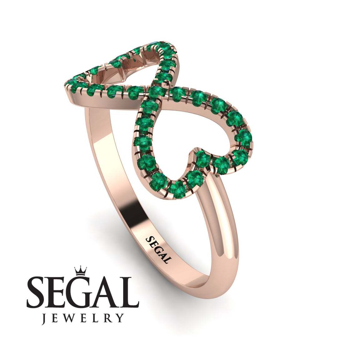 Infinity Heart Emerald Ring - Blakely No. 5