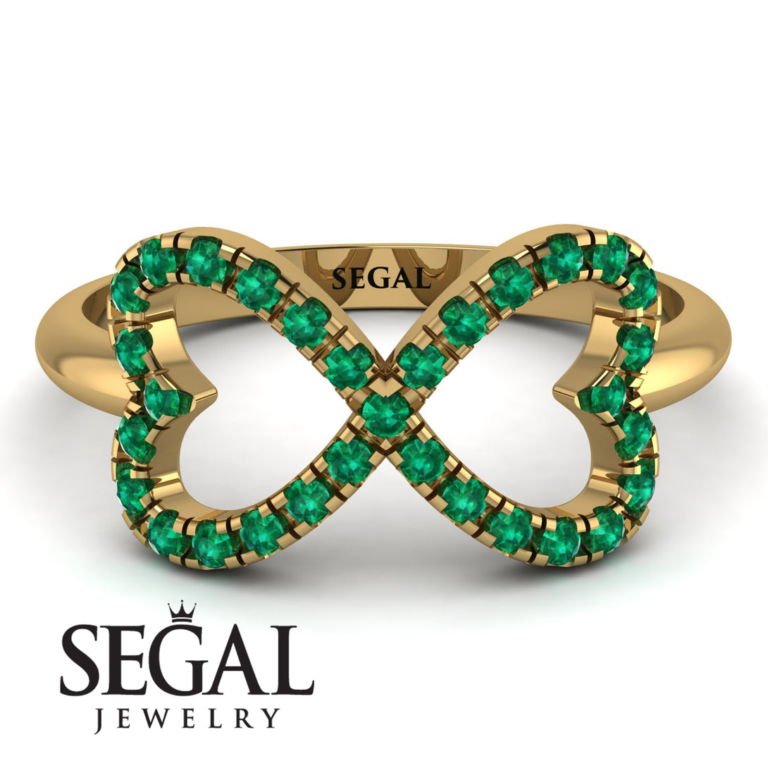Infinity Heart Emerald Ring - Blakely No. 4