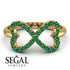 Infinity Heart Emerald Ring - Blakely No. 4
