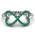 Infinity Heart Emerald Ring - Blakely No. 6