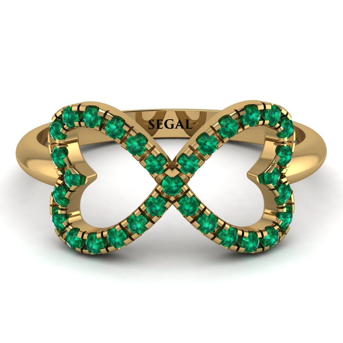 Infinity Heart Emerald Ring - Blakely No. 4