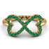 Infinity Heart Emerald Ring - Blakely No. 4