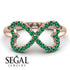Infinity Heart Emerald Ring - Blakely No. 5