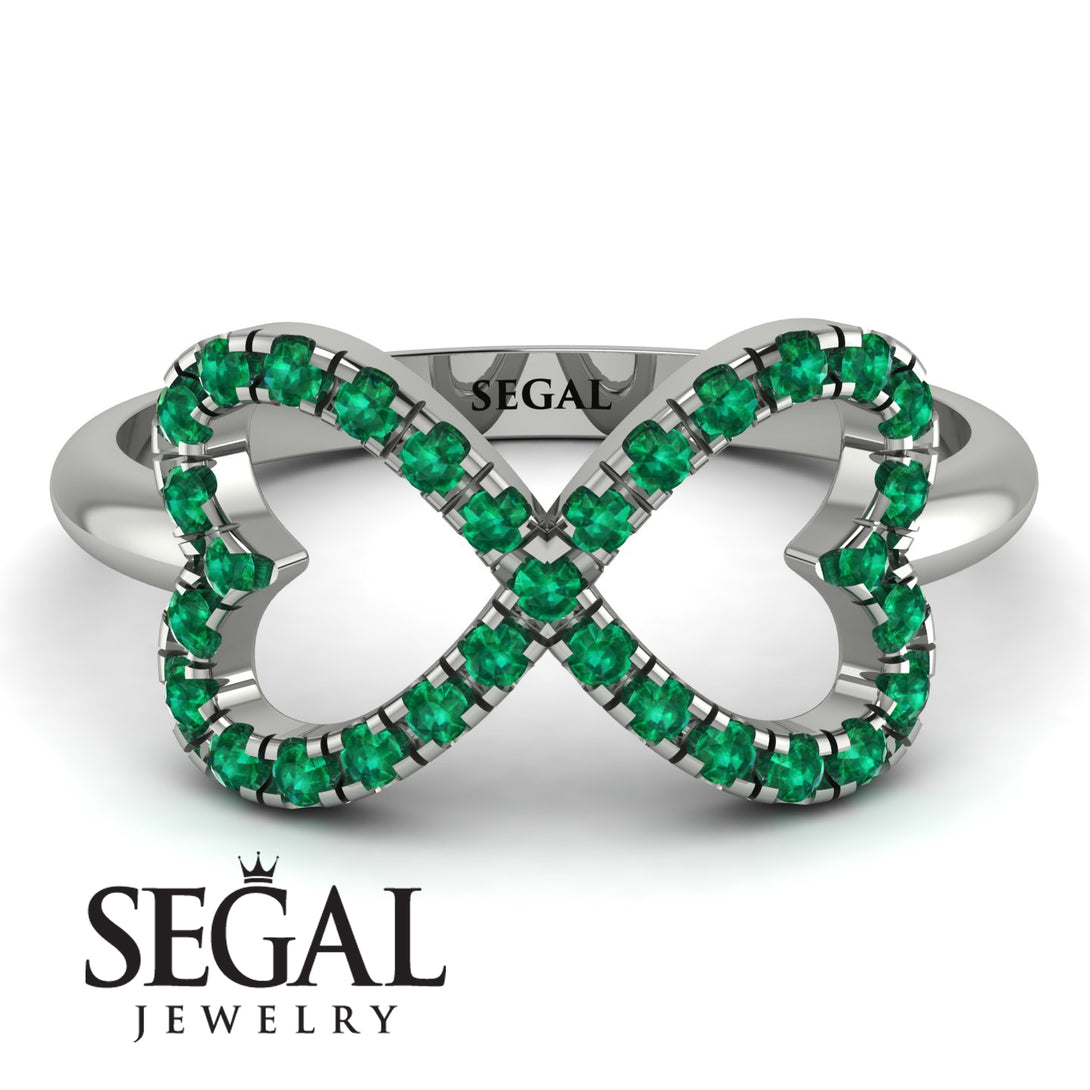 Infinity Heart Emerald Ring - Blakely No. 6