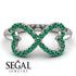 Infinity Heart Emerald Ring - Blakely No. 6