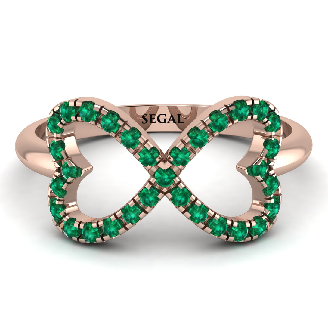 Infinity Heart Emerald Ring - Blakely No. 5