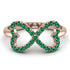 Infinity Heart Emerald Ring - Blakely No. 5