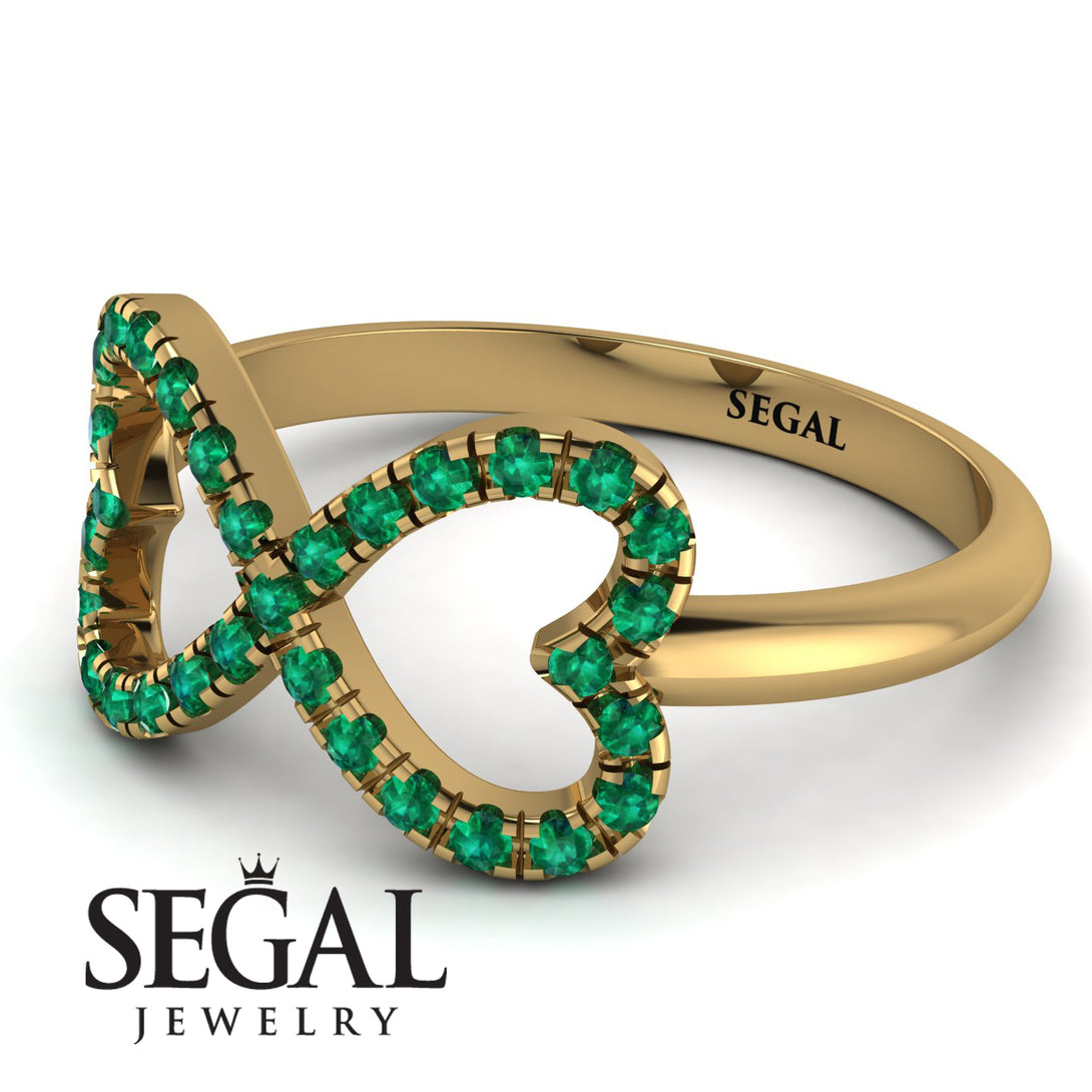 Infinity Heart Emerald Ring - Blakely No. 4