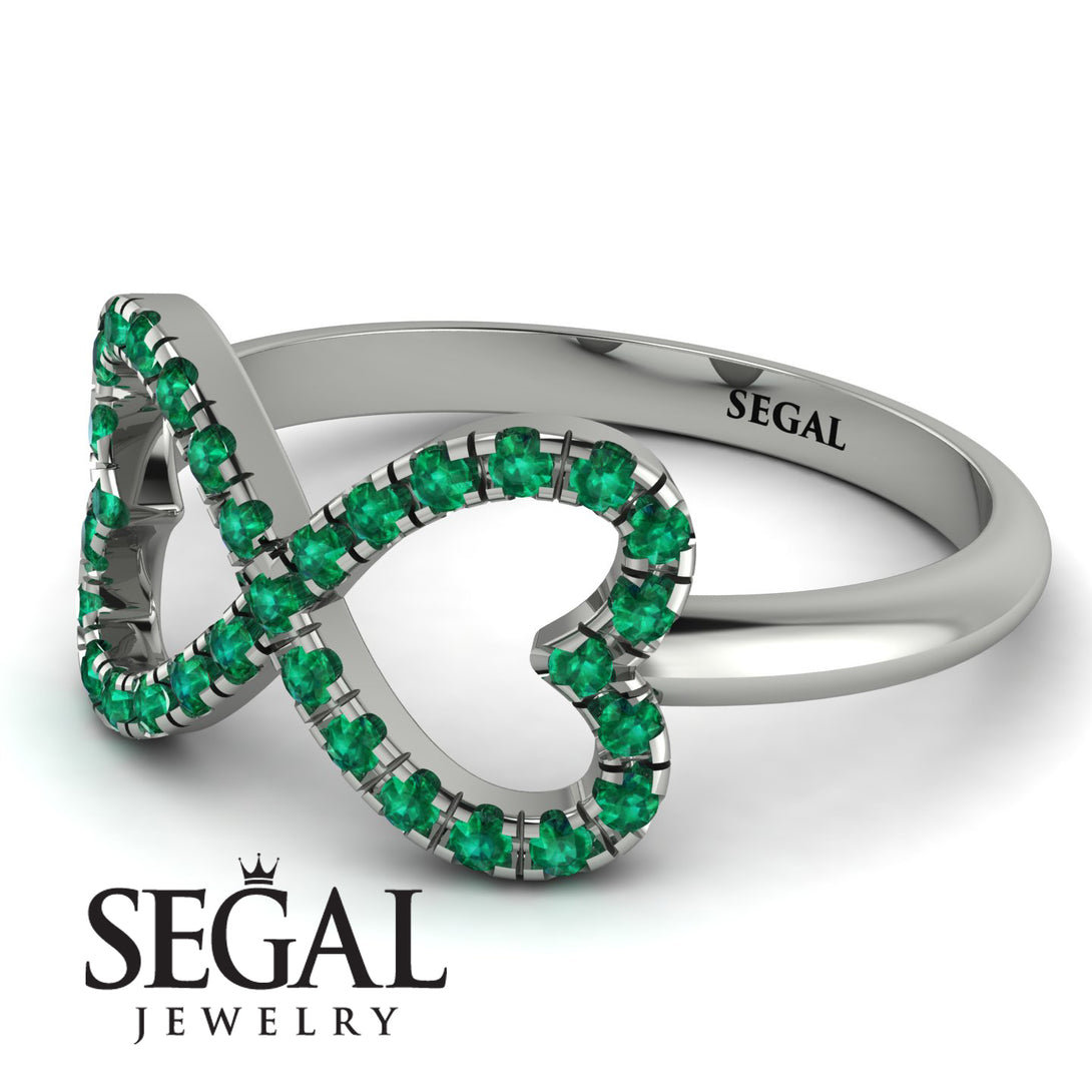 Infinity Heart Emerald Ring - Blakely No. 6