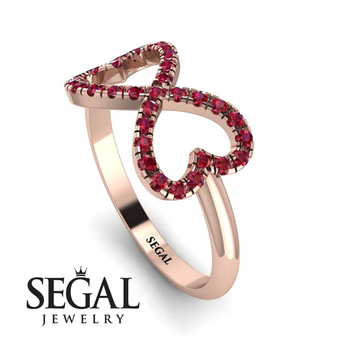 Infinity Heart Ruby Ring - Blakely No. 11