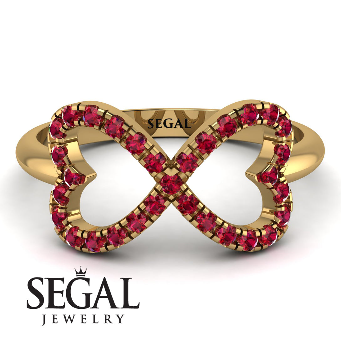 Infinity Heart Ruby Ring - Blakely No. 10