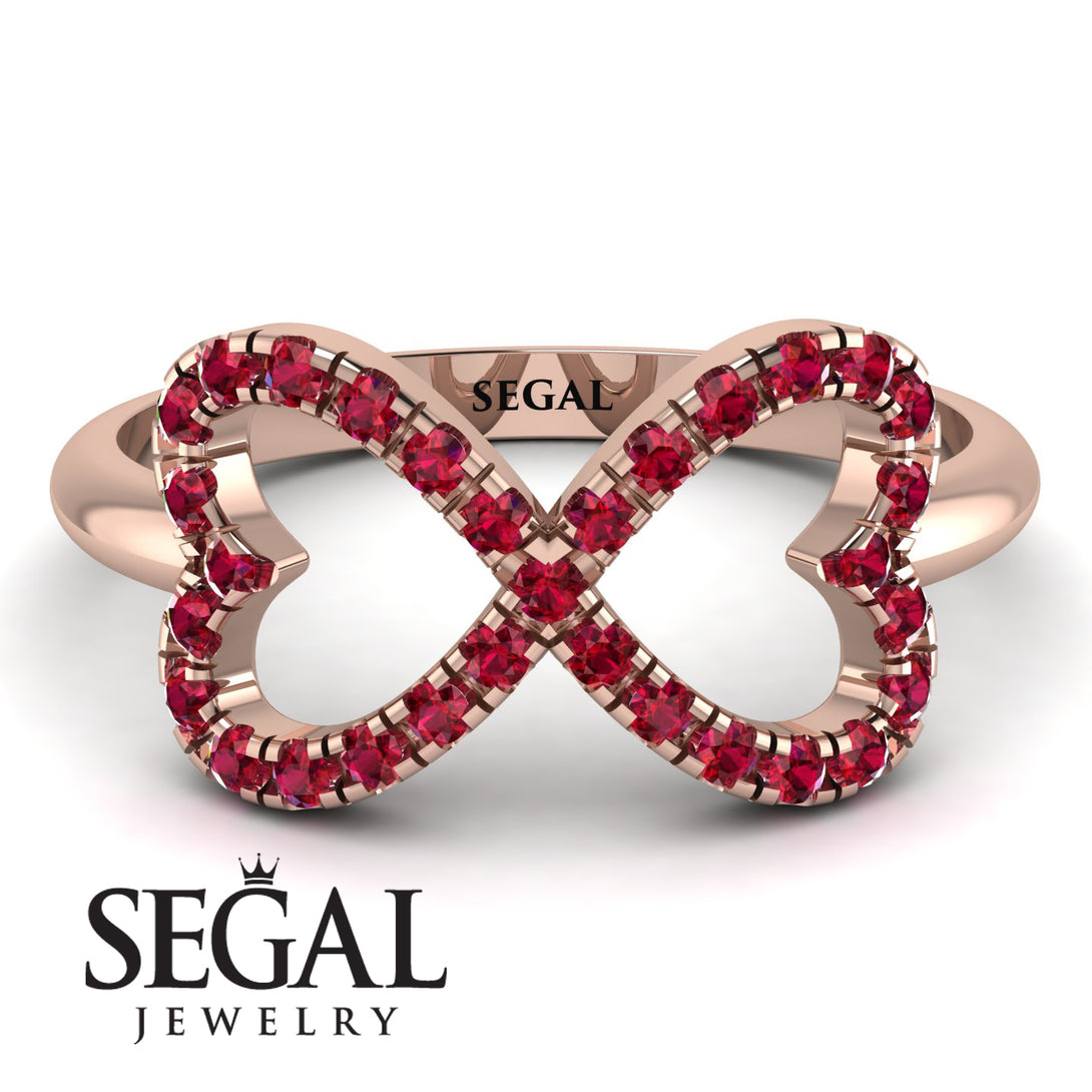 Infinity Heart Ruby Ring - Blakely No. 11