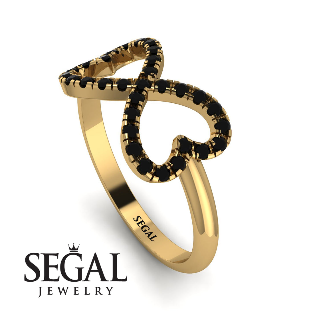 Infinity Heart Black Diamond Ring - Blakely No. 7