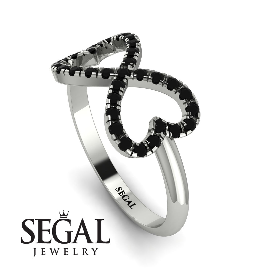 Infinity Heart Black Diamond Ring - Blakely No. 9