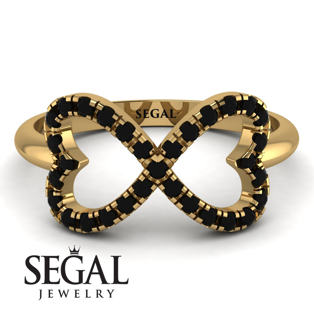 Infinity Heart Black Diamond Ring - Blakely No. 7