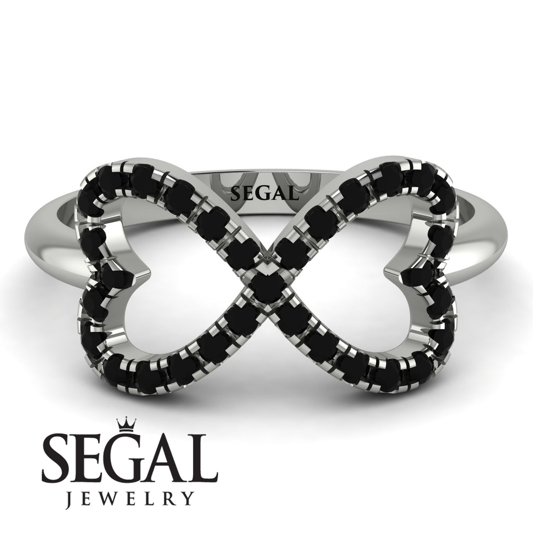 Infinity Heart Black Diamond Ring - Blakely No. 9