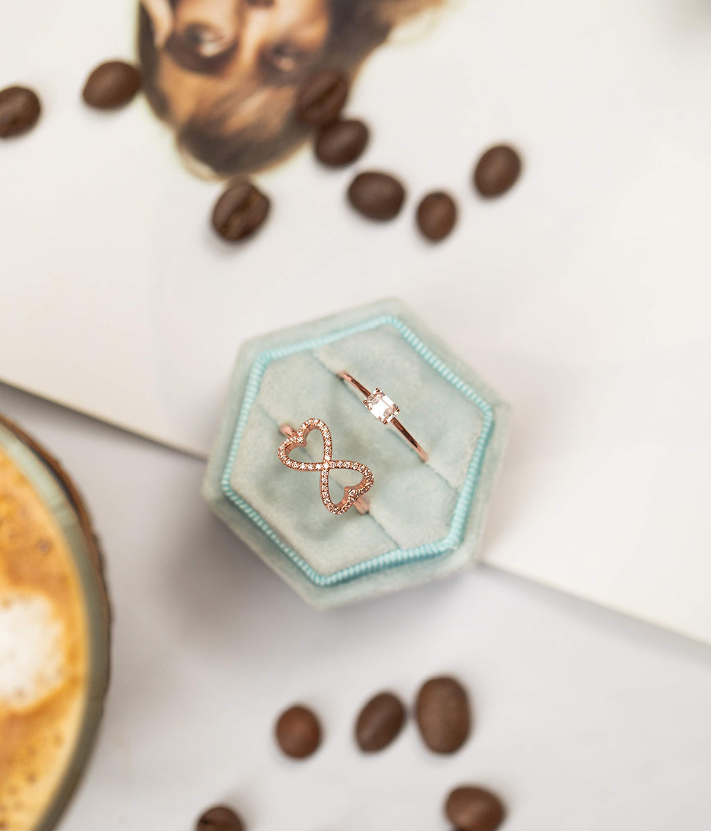Infinity Heart Diamond Ring - Blakely No. 2