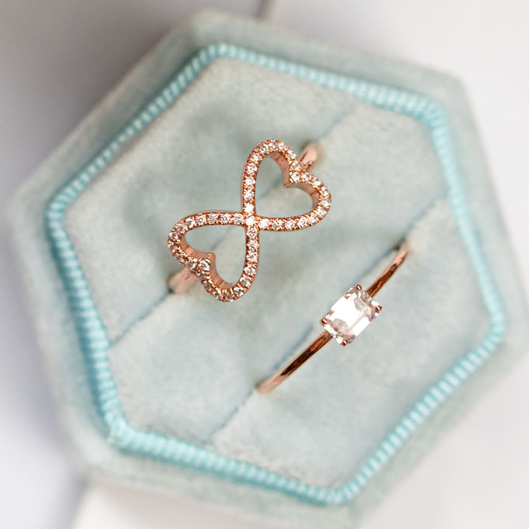 Infinity Heart Diamond Ring - Blakely No. 2