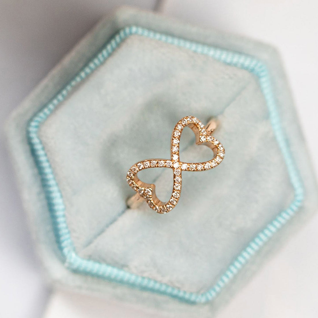 Infinity Heart Emerald Ring - Blakely No. 5