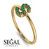 Initial Emerald Ring - Raegan No. 4