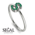 Initial Emerald Ring - Raegan No. 6