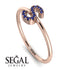 Initial Sapphire Ring - Raegan No. 14