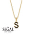 Inital Black Diamond Necklace - Chaya No. 7