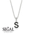 Inital Black Diamond Necklace - Chaya No. 9