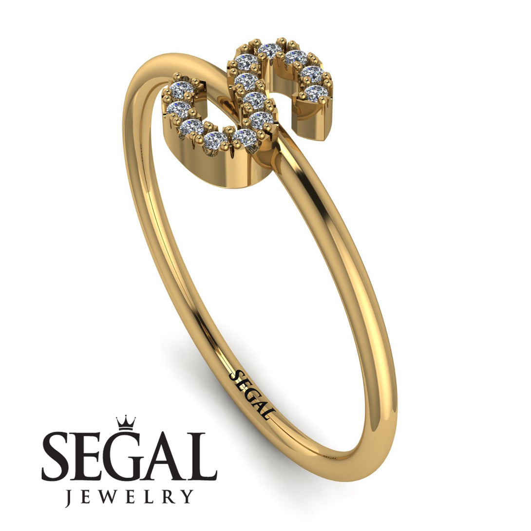 Initial Diamond Ring - Raegan No. 1