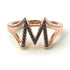 Black Diamond Initial M Ring