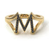 Black Diamond Initial M Ring